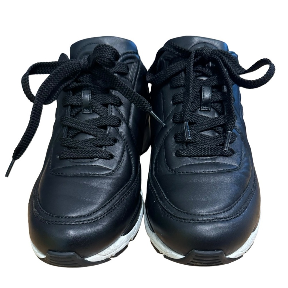 SOLD‼️Chanel Sneakers Black and White Leather 100% Authentic - Picture 5 of 16